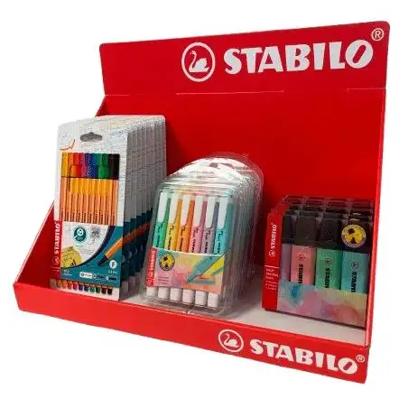 (2528/0) STABILO BANDEJA EXPOSITORA SURTIDO POINT 88 + BOSS ORIGINAL PASTEL + SWING COOL PASTEL
