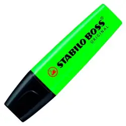 (70/33-PROMO) STABILO BOSS MARCADOR FLUORESCENTE VERDE