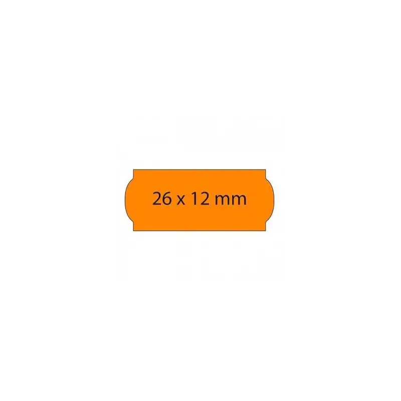(025023L) SWING ETIQUETAS ADHESIVAS REMOVIBLES OPEN PARA PRECIOS 26X12MM ROLLO 1500 NARANJA FLÚOR