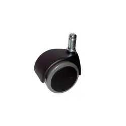 (ACCRUG5) JUEGO DE 5 RUEDAS ENGOMADAS PARA PARQUÉ PARA SILLA PERNO 11MM NEGRO