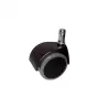 (ACCRUG5) JUEGO DE 5 RUEDAS ENGOMADAS PARA PARQUÉ PARA SILLA PERNO 11MM NEGRO