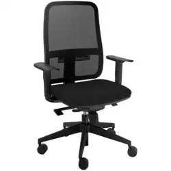 (BLYTN/BRF/EN) UNISIT SILLA BLAZE GIRATORIA SINCRO REPOSABRAZOS AJUSTABLES RESPALDO MALLA NEGRO Y ASIENTO ACOLCHADO NEGRO