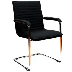 (CNS/EN) UNISIT SILLA CONFIDENTE CYNDY ESTRUCTURA DE ACERO ASIENTO ACOLCHADO TAPIZADO NEGRO