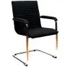 (CNS/EN) UNISIT SILLA CONFIDENTE CYNDY ESTRUCTURA DE ACERO ASIENTO ACOLCHADO TAPIZADO NEGRO