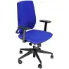 (LA1E/BRF/EB) UNISIT SILLA LARISSA GIRATORIA SINCRO C/RUEDAS (INCLUYE BRAZOS) TEJIDO AZUL