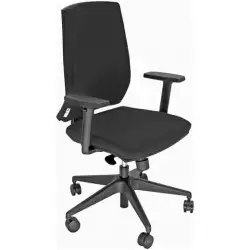 (LA1E/BRF/EN) UNISIT SILLA LARISSA GIRATORIA SINCRO C/RUEDAS (INCLUYE BRAZOS) TEJIDO NEGRO