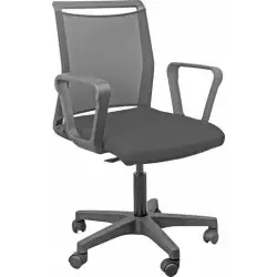 (LIGHT LLE) UNISIT SILLA GIRATORIA INTELIGENTE BRAZOS/F C/RESPALDO MALLA Y ASIENTO NAILON NEGRO
