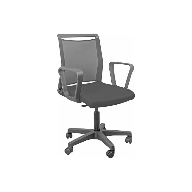 (LIGHT LLE) UNISIT SILLA GIRATORIA INTELIGENTE BRAZOS/F C/RESPALDO MALLA Y ASIENTO NAILON NEGRO
