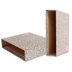 (93470) UNISYSTEM CAJETÍN PARA ARCHIVADOR PALANCA CLÁSICO 65MM FOLIO CARTÓN FORRADO GRIS