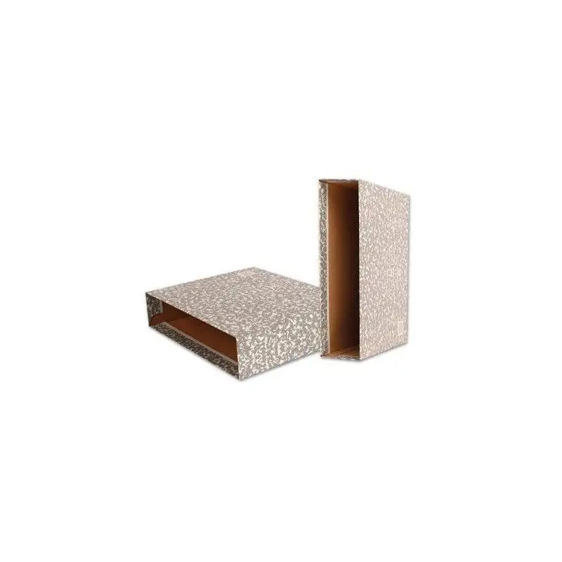 (93470) UNISYSTEM CAJETÍN PARA ARCHIVADOR PALANCA CLÁSICO 65MM FOLIO CARTÓN FORRADO GRIS