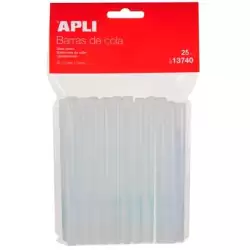 (13740) APLI BARRAS DE COLA PARA PISTOLA TERMOFUSIBLE TRANSPARENTES Ø7
