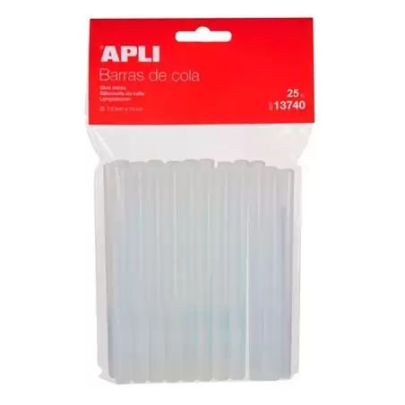 (13740) APLI BARRAS DE COLA PARA PISTOLA TERMOFUSIBLE TRANSPARENTES Ø7