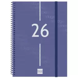 (741451026) FINOCAM AGENDA ESPIRAL YEAR E10-155X212MM SVH TAPA PP AZUL 2026
