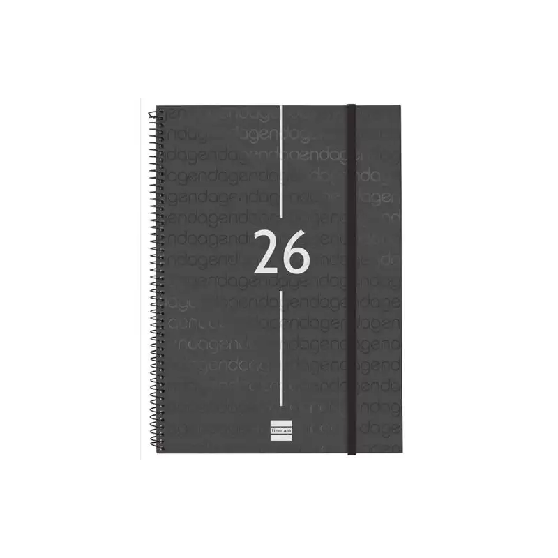(741466026) FINOCAM AGENDA ESPIRAL YEAR E40-210X297MM SVH TAPA PP NEGRO 2026