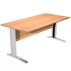 (003-6+30511) ARTEXPORT MESA ESCRITORIO PRESTO 160 CON PATAS DE METAL TABLERO 22MM HAYA