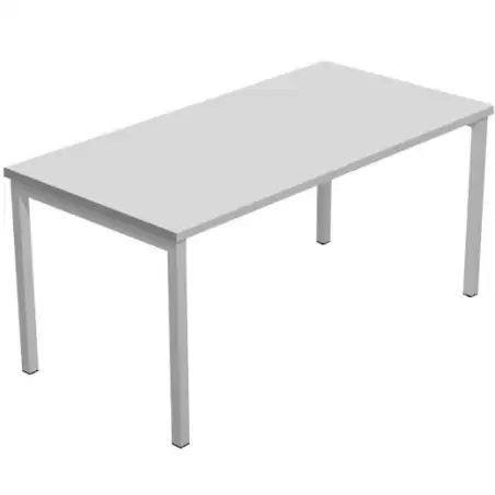 (66002-9+86711N+86307) ARTEXPORT MESA ESCRITORIO VENERE 140 CON 4 PATAS DE METAL 40X40MM TABLERO 22MM GRIS