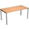 (66003-6+86711N+86308) ARTEXPORT MESA ESCRITORIO VENERE 160 CON 4 PATAS DE METAL 40X40MM TABLERO 22MM HAYA