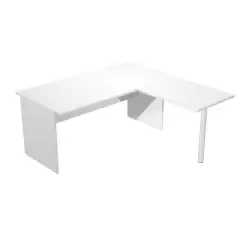 (ML003P-BL) ARTEXPORT MESA ESCRITORIO PRESTO PATAS PANEL LATERAL 160 + ALA LATERAL 79X60 BLANCO