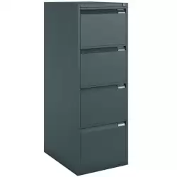 (1643A-AV1) BISLEY ARCHIVADOR METÁLICO BS1643 PREMIUM 4 CAJONES FOLIO CARPETAS COLGANTES MULTIFORMATO FONDO 62CM ANTRACITA (N...
