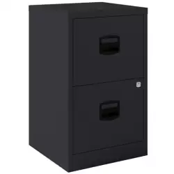 (PFA2-AV1) BISLEY ARCHIVADOR METALICO 2 CAJONES ARCHIVO CARPETAS COLGANTES A4 FONDO 40CM ANTRACITA