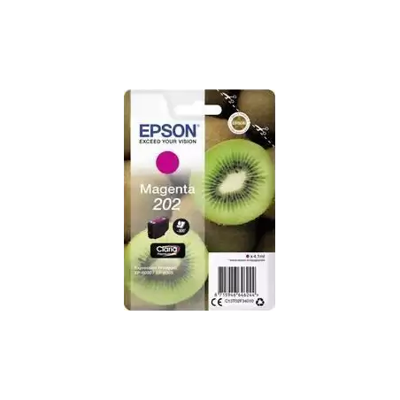 (C13T02F34010) EPSON SINGLEPACK MAGENTA 202 CLARIA PREMIUM INK