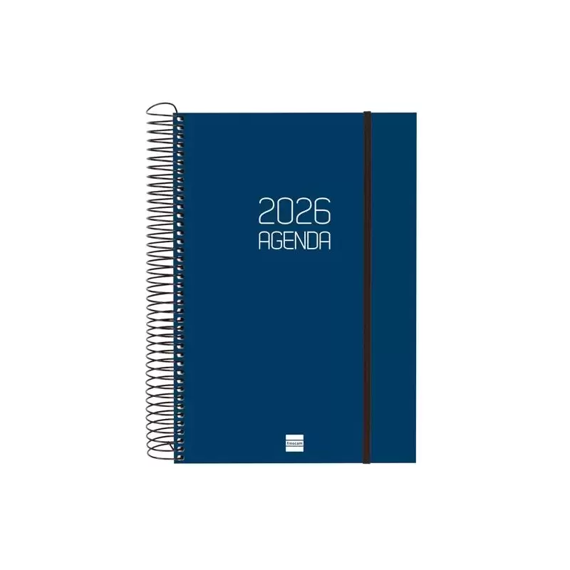 (742871026) FINOCAM AGENDA ESPIRAL OPAQUE E11-165X242MM 1DP TAPA PP AZUL 2026