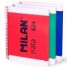 (57041E80X3) MILAN CUADERNO ESPIRAL A4 80H 95GR LISO TAPA DURA COLECCIÓN NATA® 624 SINCE 1918 SURTIDO PACK 3 UD