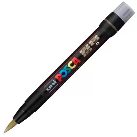 (300400000) POSCA MARCADOR  PCF-350 NO PERMANENTE PUNTA ACRÍLICA ESTILO PINCEL ORO