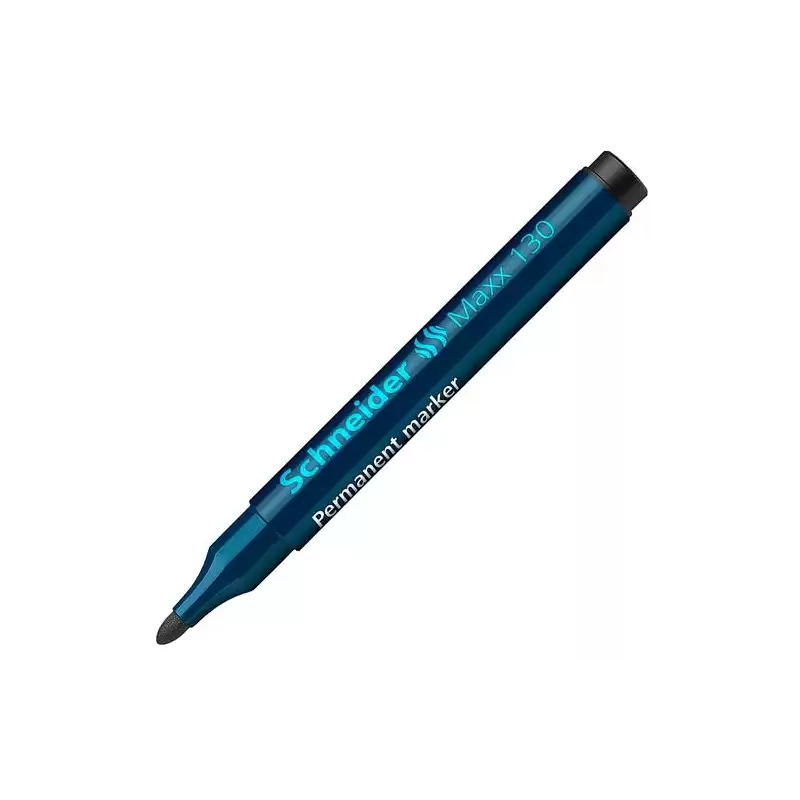 (SH113001) SCHNEIDER MARCADOR PERMANENTE MAXX 130 RECARGABLE PUNTA REDONDA NEGRO -10U-
