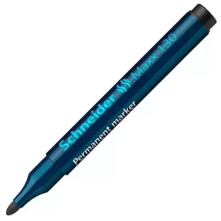 (SH113001) SCHNEIDER MARCADOR PERMANENTE MAXX 130 RECARGABLE PUNTA REDONDA NEGRO -10U-