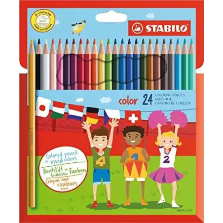 (1924/77-11) STABILO LÁPICES DE COLORES "COLOR" C/SURTIDOS ESTUCHE 24 UD