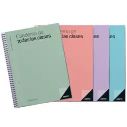 (P222) ADDITIO CUADERNO DE TODAS LAS CLASES PARA EL PROFESORADO S/V ESPIRAL DOBLE 136 PÁGINAS PVC C/SURTIDOS