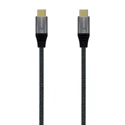 (A107-0634) AISENS CABLE USB 3.1 GEN2X2 20GBPS 5A TIPO USB-C-USB-C/M GRIS 2M