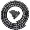 (A151-0406) AISENS ORGANIZADOR DE CABLE EN ESPIRAL 25MM NEGRO 1