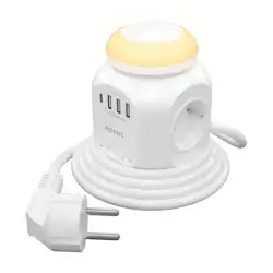 (ASPS-3A1CL01-W) AISENS REGLETA DE ENCHUFES SOBREMESA MULTIFUNCION CON 4 TOMAS + 1XUSB-C