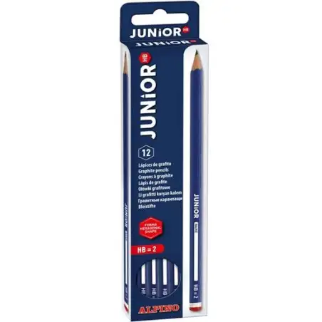 (JU015012) ALPINO LÁPIZ DE GRAFITO JUNIOR CON CABECILLA HB CAJA DE 12U