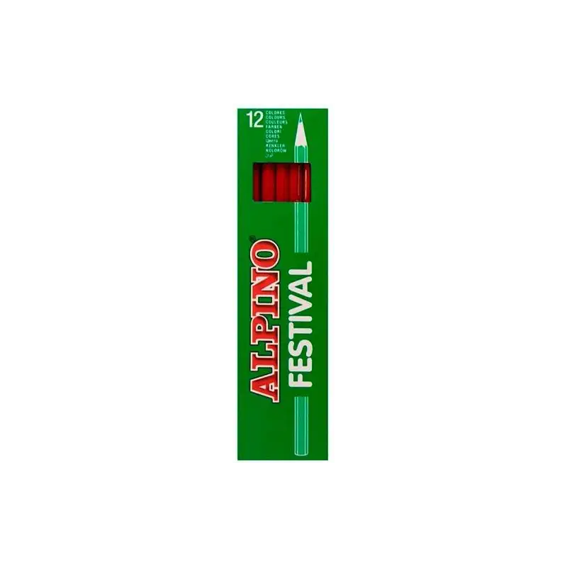 (C0131005) ALPINO LÁPICES DE COLORES FESTIVAL ROJO CAJA 12 UD