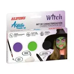 (DL000680) ALPINO MAQUILLAJE AL AGUA SET DE CARACTERIZACIÓN BRUJA