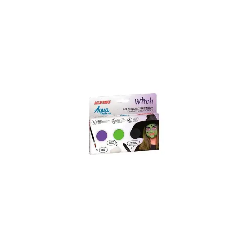 (DL000680) ALPINO MAQUILLAJE AL AGUA SET DE CARACTERIZACIÓN BRUJA