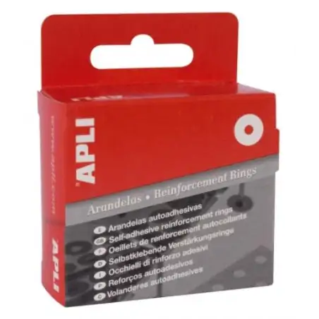 (0229) APLI ARANDELAS DE REFUERZO 13MM CAJA 240 UD TRANSLÚCIDAS