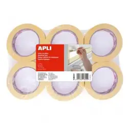 (13824) APLI CINTA PINTOR 60GR ROLLO 25MMX45M REMOVIBLE AMARILLO -6U-