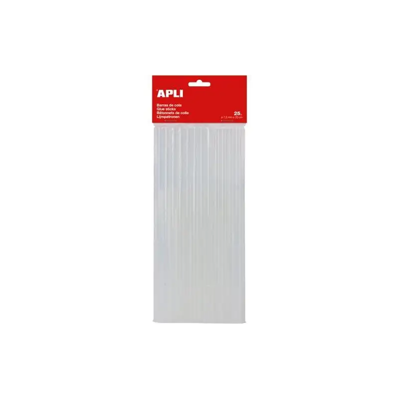 (17003) APLI BARRAS DE COLA PARA PISTOLA DE SILICONA TERMOFUSIBLE TRANSPARENTES Ø7