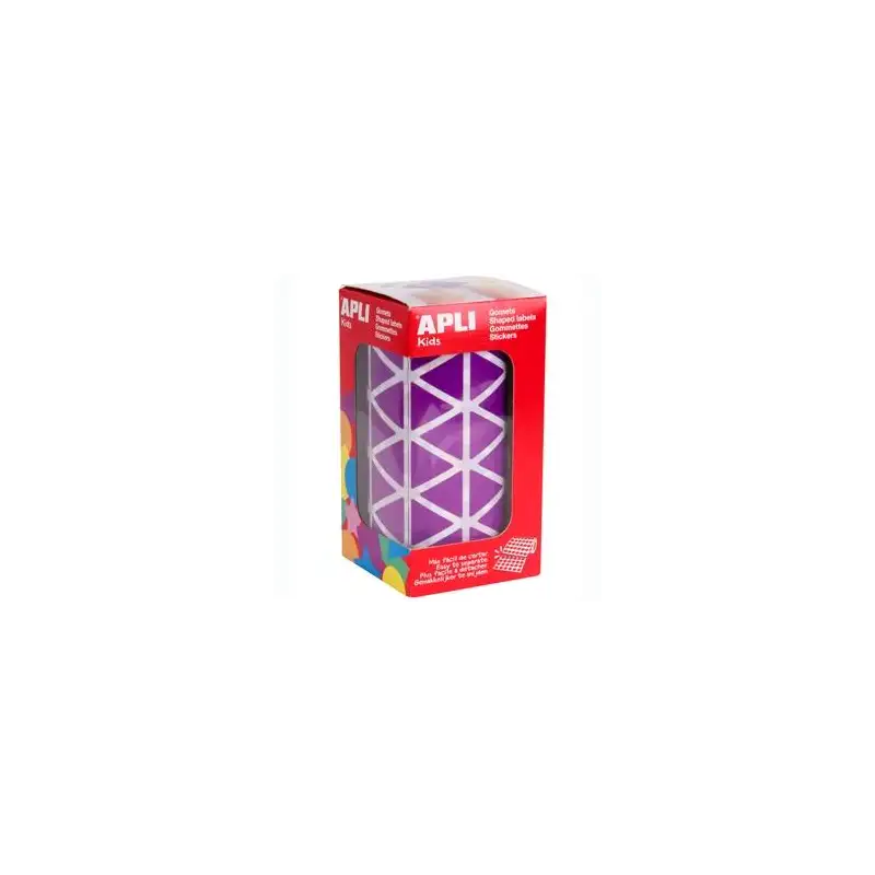 (11495) APLI GOMETS TRIANGULARES 20MM ROLLO LILA -ROLLO 2832 UNIDADES-