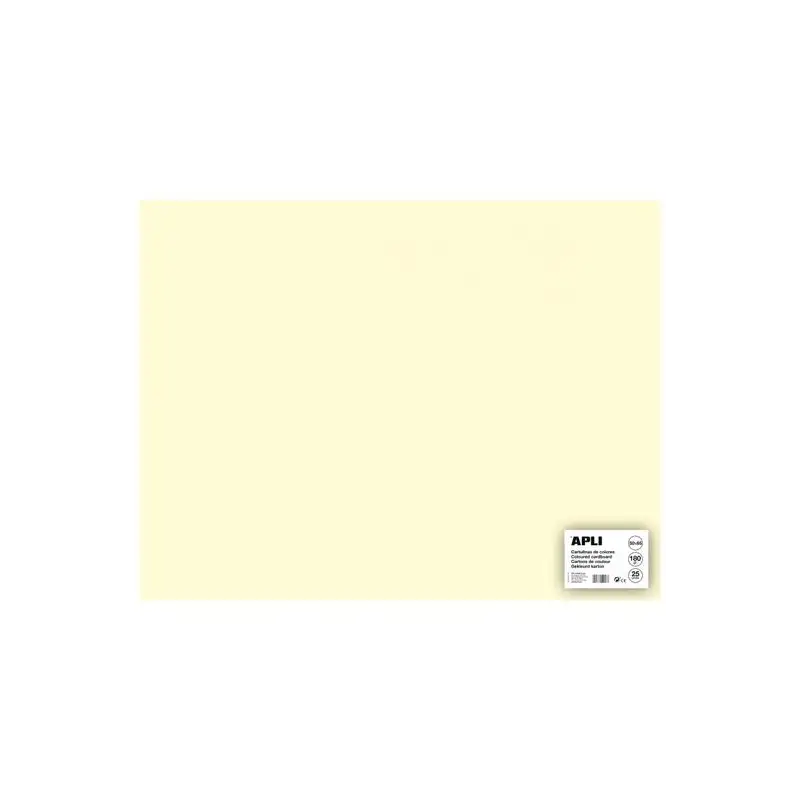 (14255) APLI CARTULINA 50X65CM 170GR PACK DE 25H MARFIL