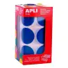 (17864) APLI GOMETS REDONDOS 33MM ROLLO AZUL -ROLLO 708 UNIDADES-