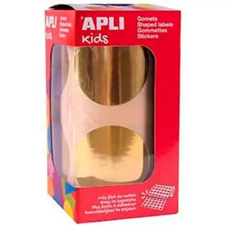 (18483) APLI GOMETS REDONDOS 45MM ROLLO DORADO