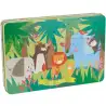 (16492) APLI PUZZLE TEMÁTICA LA JUNGLA 24 PIEZAS CAJA METÁLICA +3 AÑOS