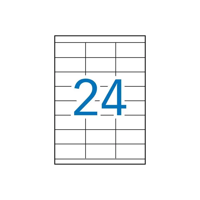 (01272) APLI ETIQUETAS ADHESIVAS 70X35MM INKJET/LÁSER C/RECTOS 24 X 100H BLANCO
