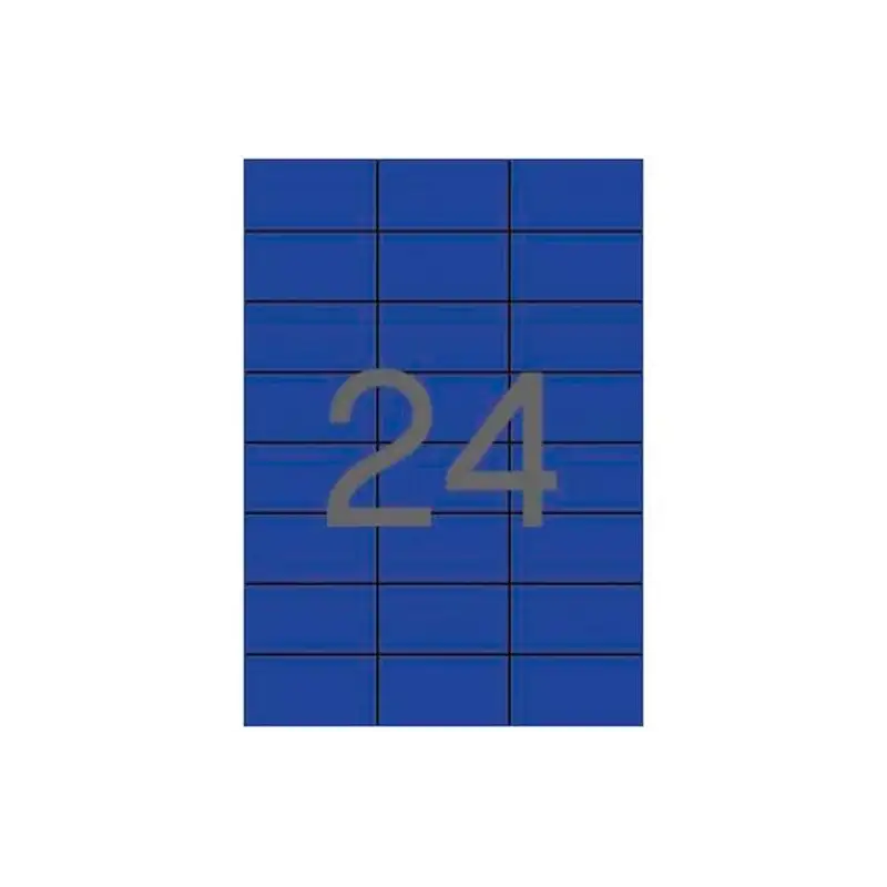 (01592) APLI ETIQUETAS ADHESIVAS 70X37MM INKJET/LÁSER C/RECTOS 24 X 20H AZUL