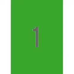 (01602) APLI ETIQUETAS ADHESIVAS 210X297MM INKJET/LÁSER C/RECTOS 1 X 20H VERDE